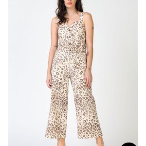 Current Air Utility Jumpsuit Leopard Print Size M